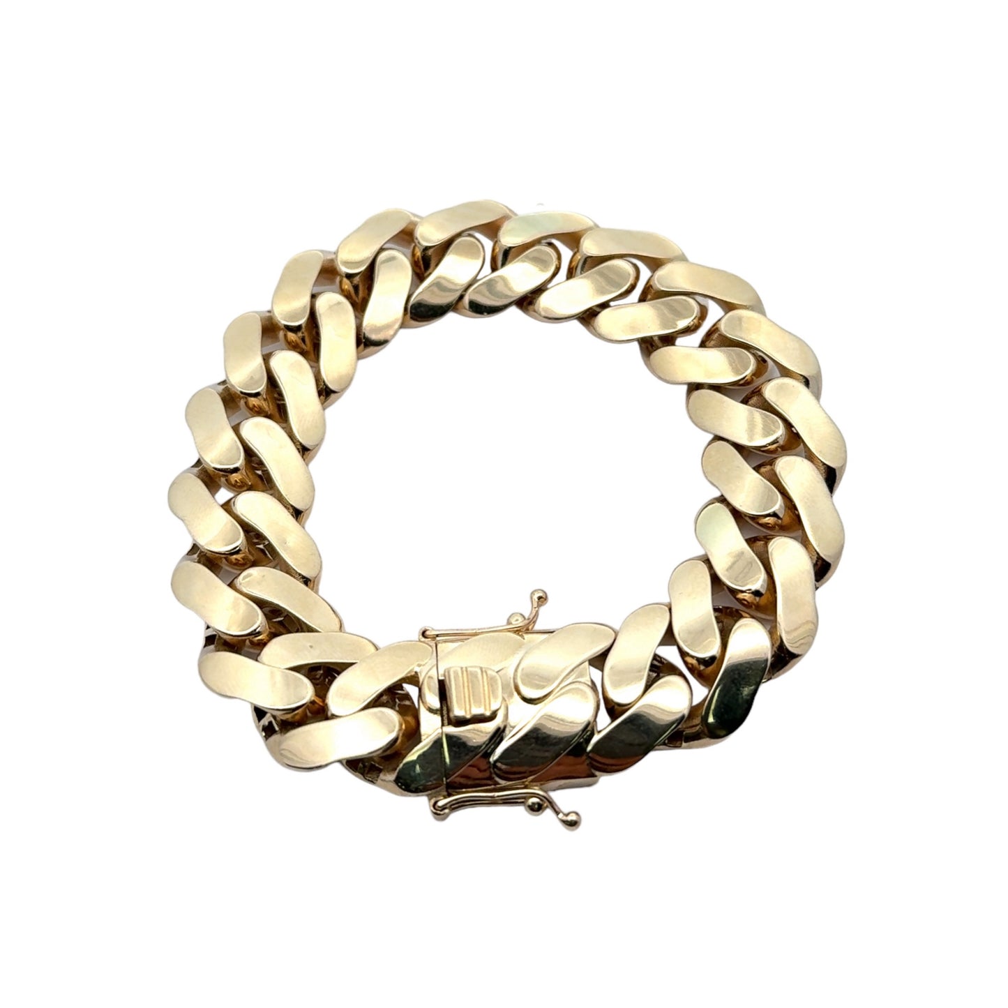 New 14K Miami Cuban Bracelet (17.7MM). H.J™️