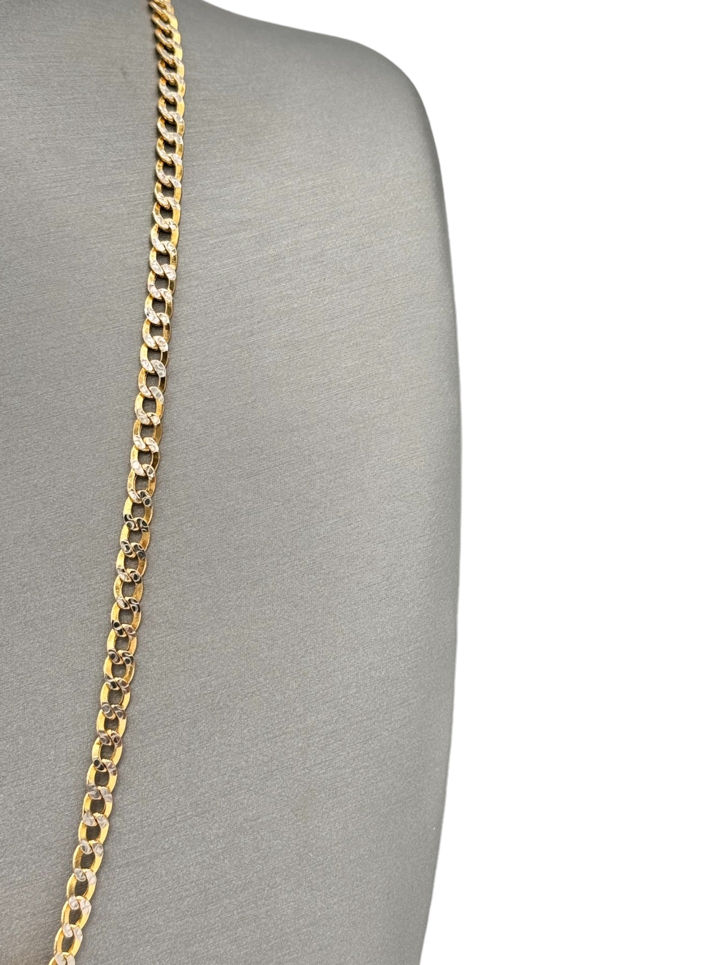 New 14K Divine Child Pendant & Two Tone Cuban Chain H.J™️