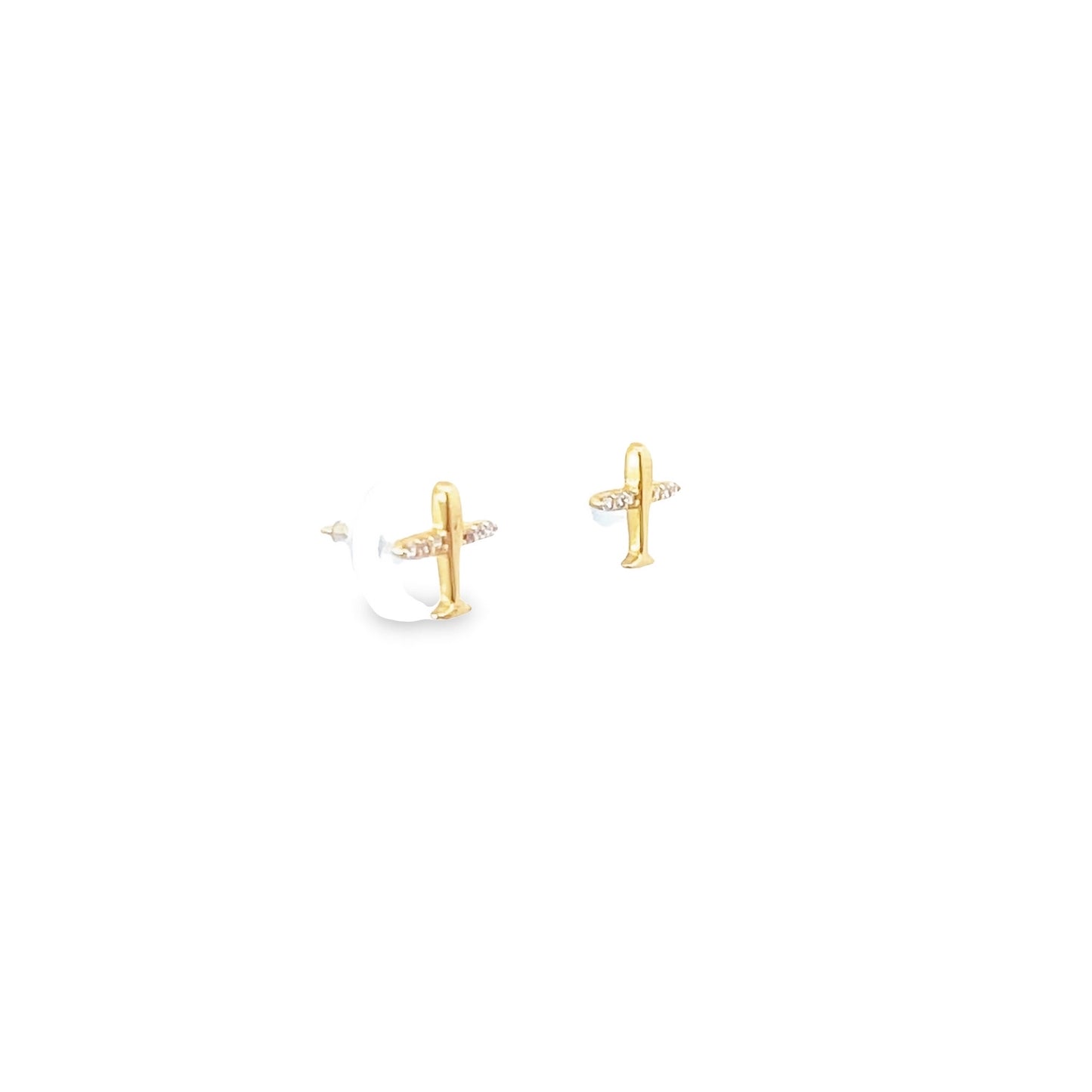 New 14K CZ Airplane Earrings H.J™️