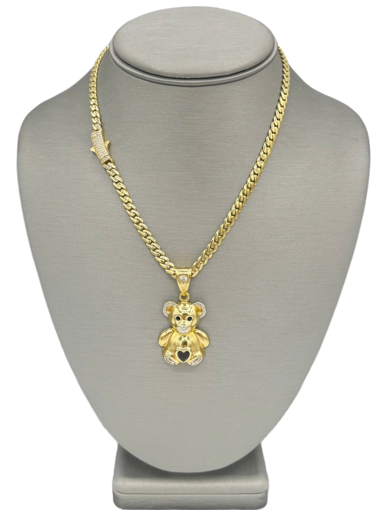 New 14K Teddy Bear Pendant & Itallo Choker H.J™️