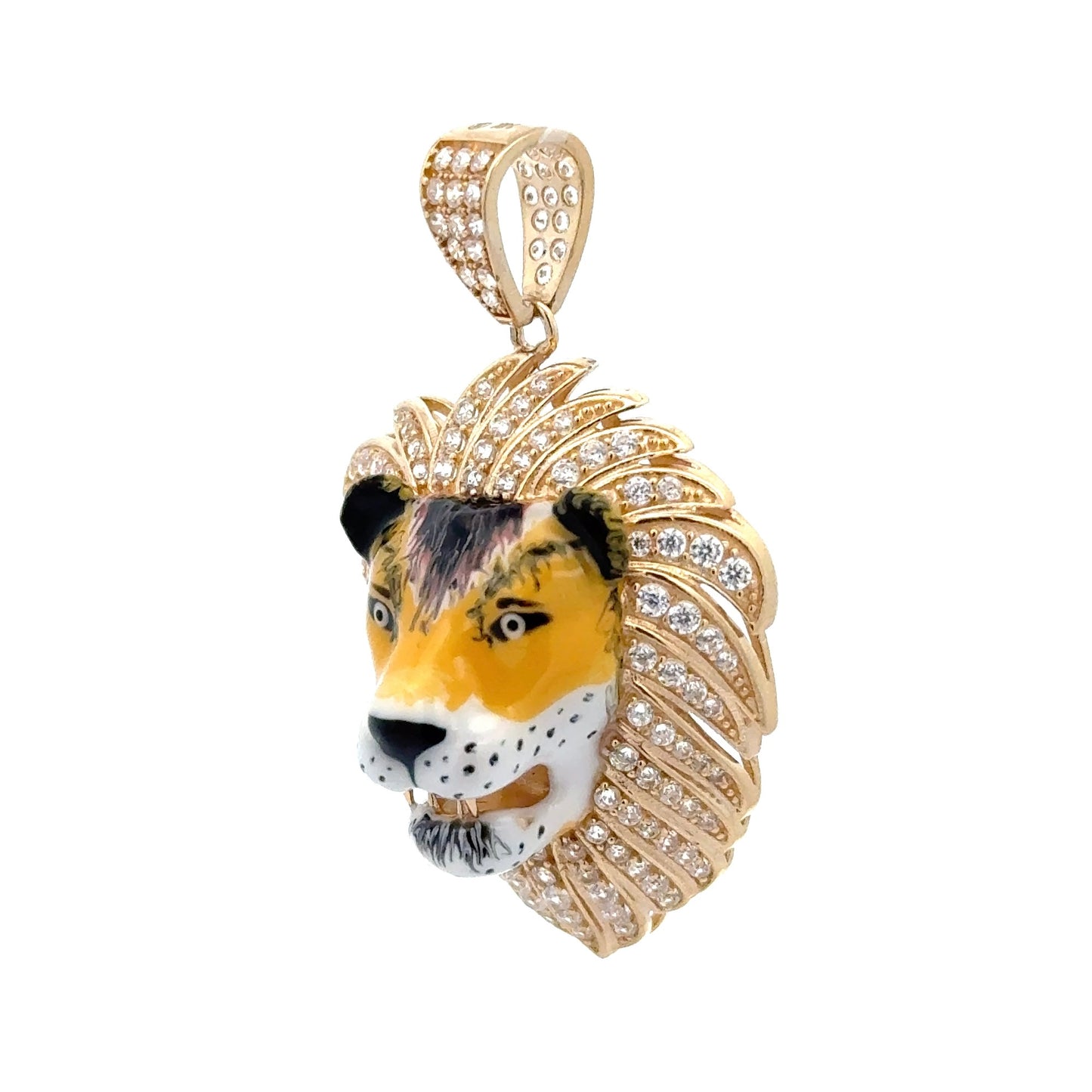 New 14K CZ Lion Pendant (26.8MM). H.J™️