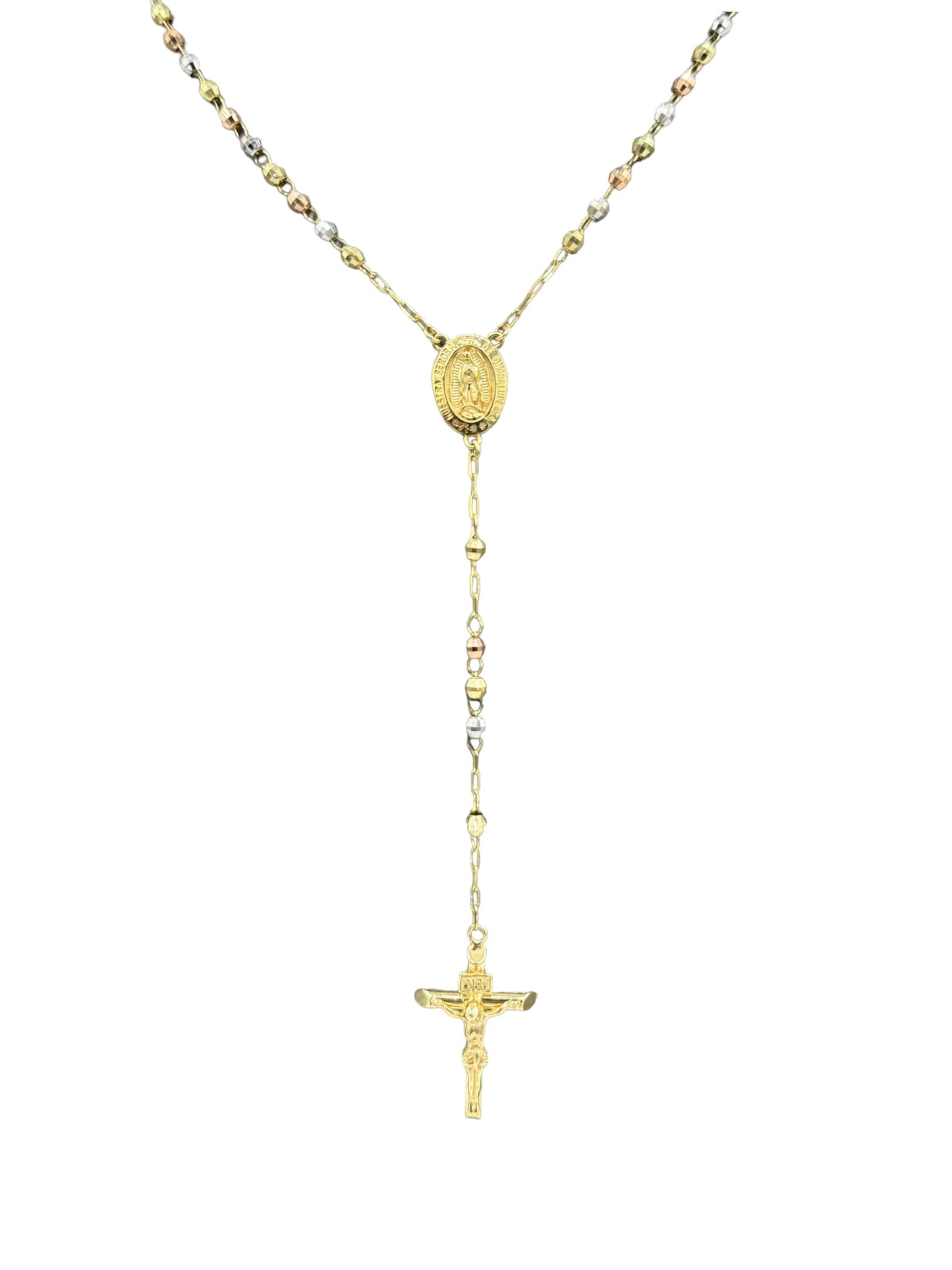 New 14K Three Colors Gold Rosary. H.J™️