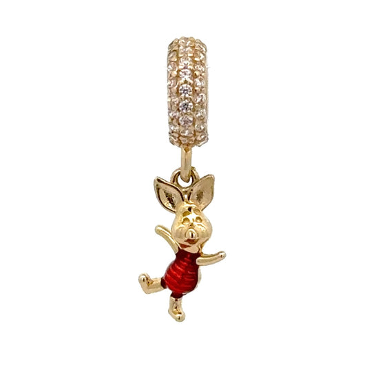 New 14K CZ Piglet Charm. H.J™️