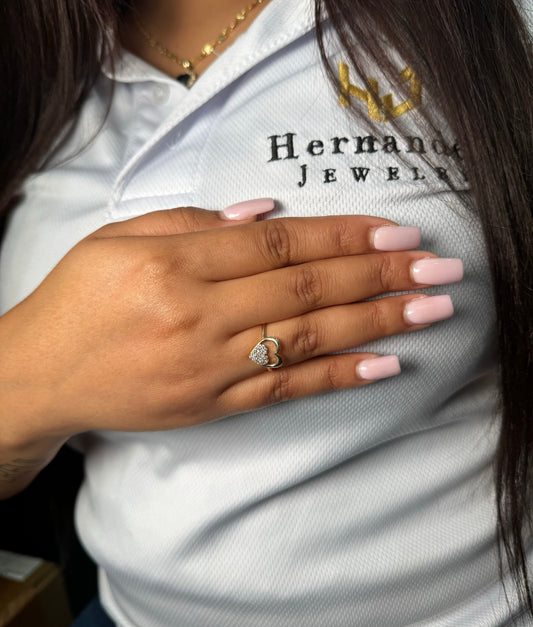 New 14K CZ Heart Ring. H.J™️