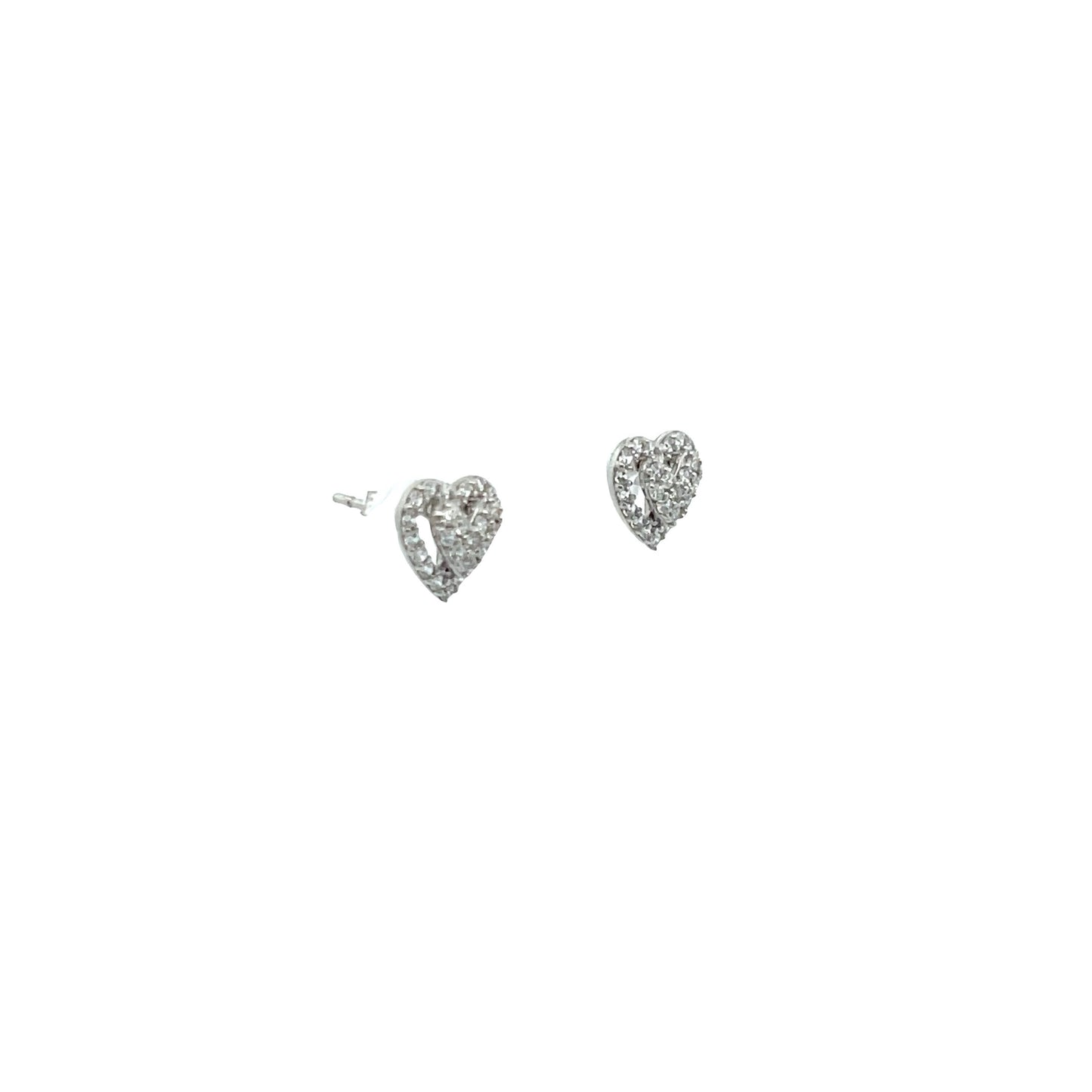 New 14K CZ Heart Earrings. H.J™️