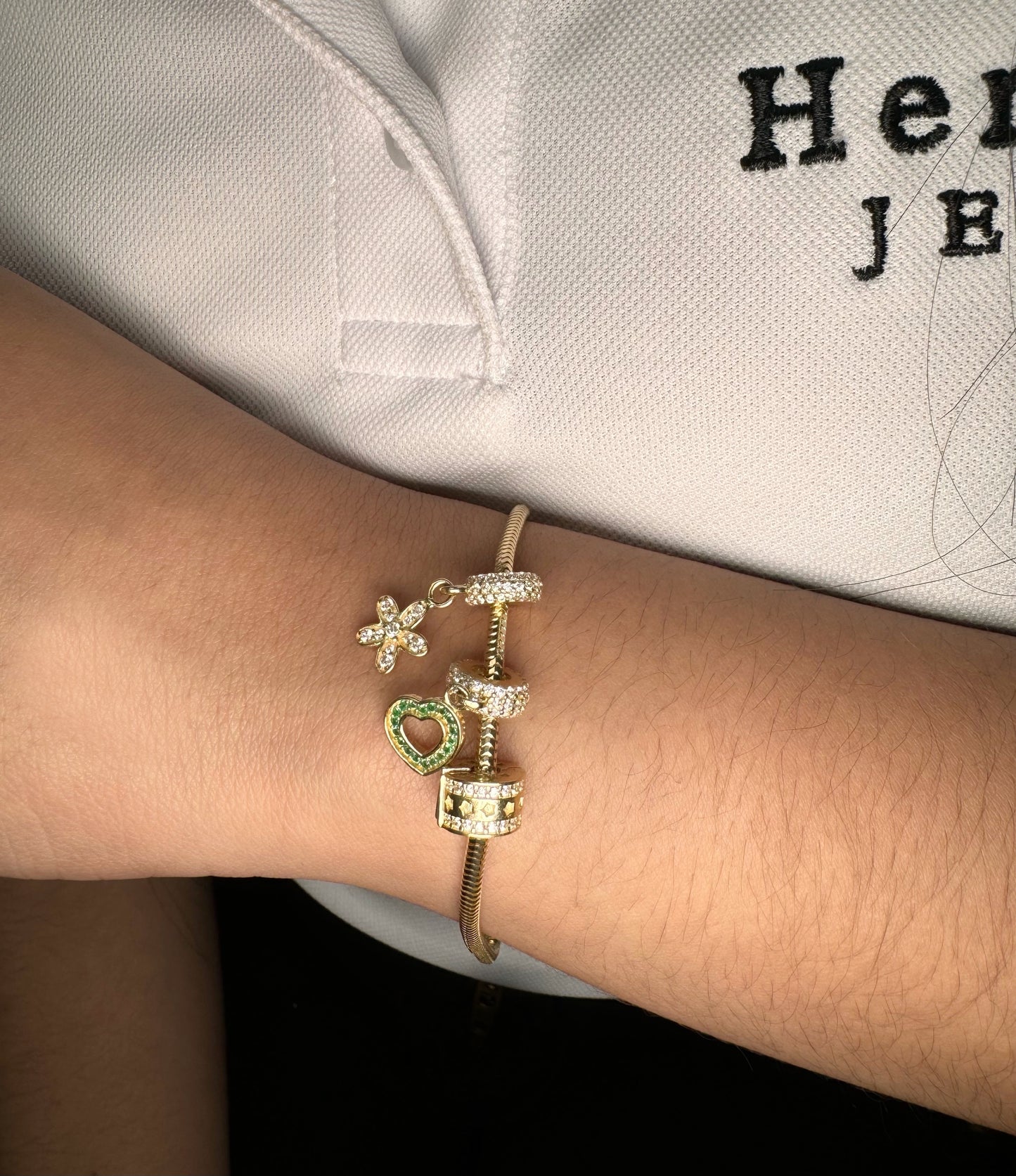 New 14K CZ Charm Bracelet. H.J™️