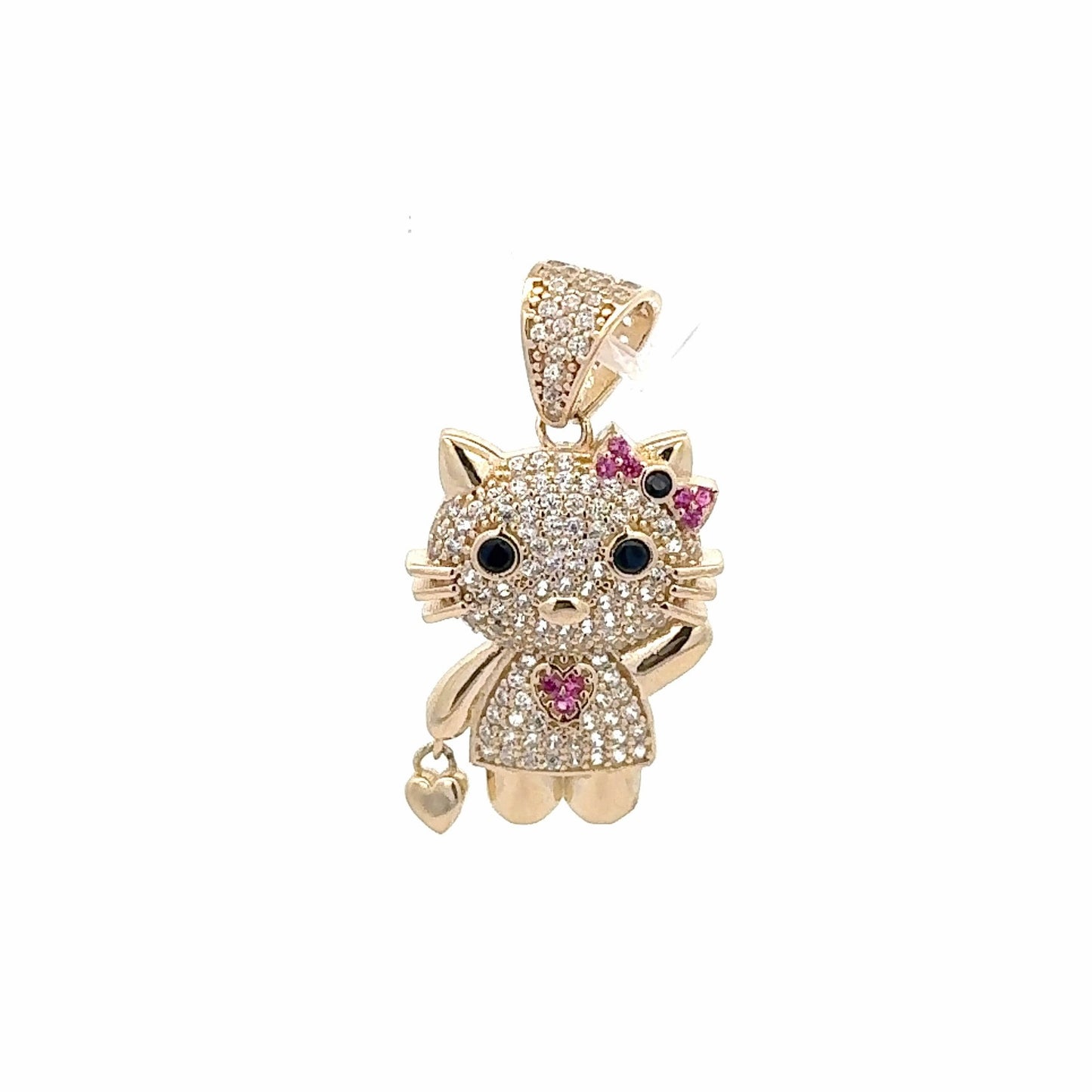 New 14K CZ Kitty Cat Pendant H.J™️