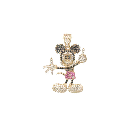 New 14K CZ Mickey Mouse Pendant. H.J™️