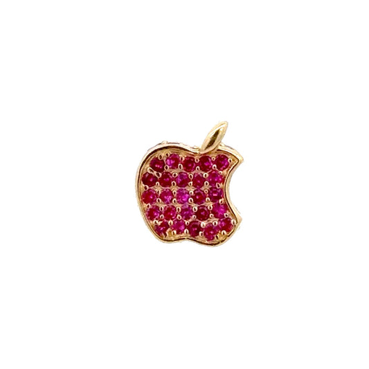 New 14K CZ Apple Charm. H.J™️